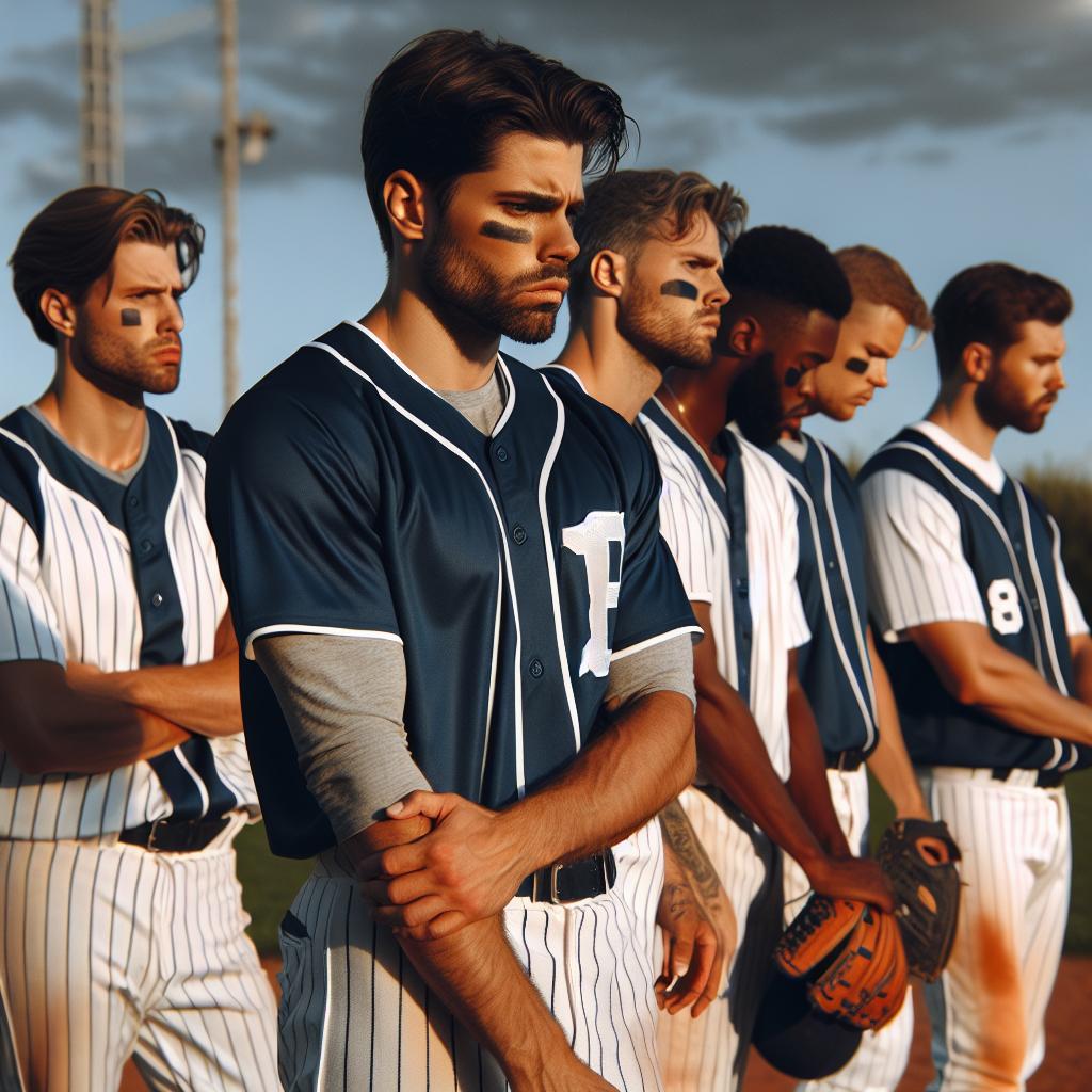 Baseball team disappointment reaction