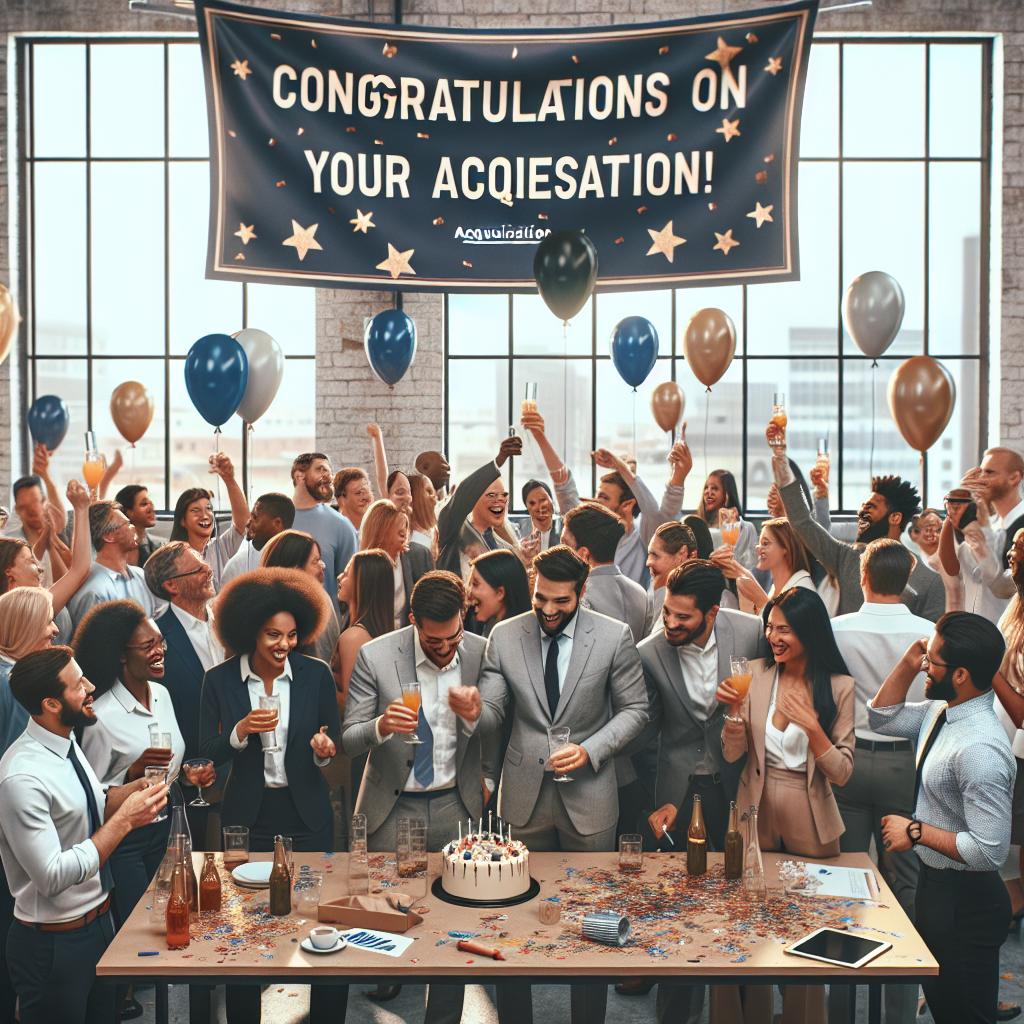 "Local company celebrates acquisition"