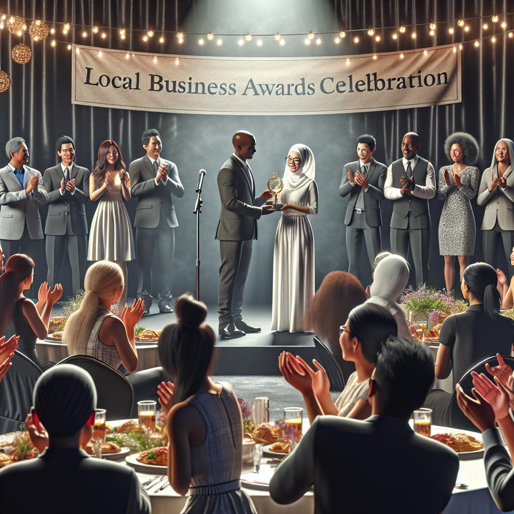 Local business awards celebration.