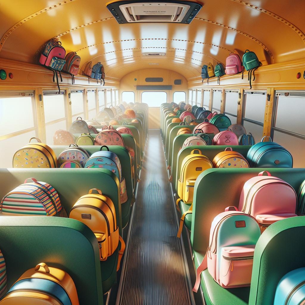 Backpacks on School Bus