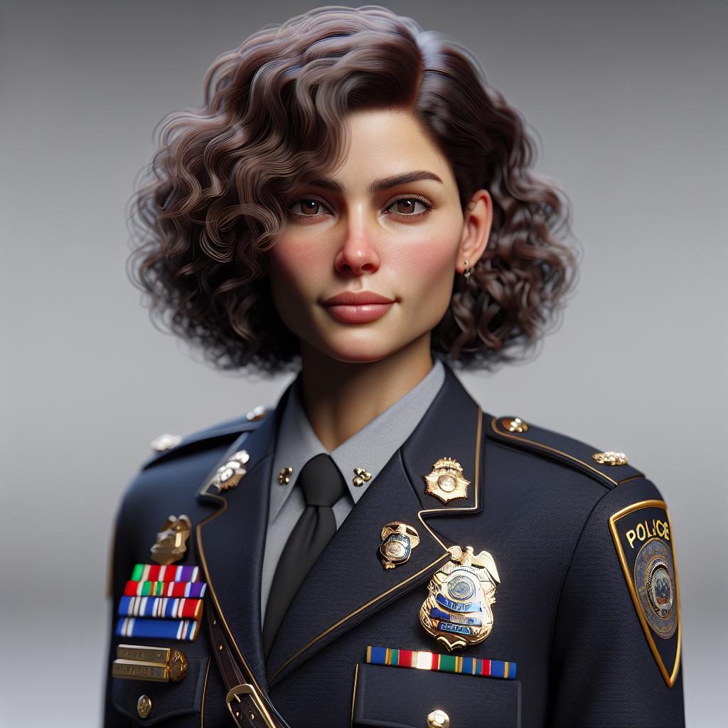 Awarded police officer portrait