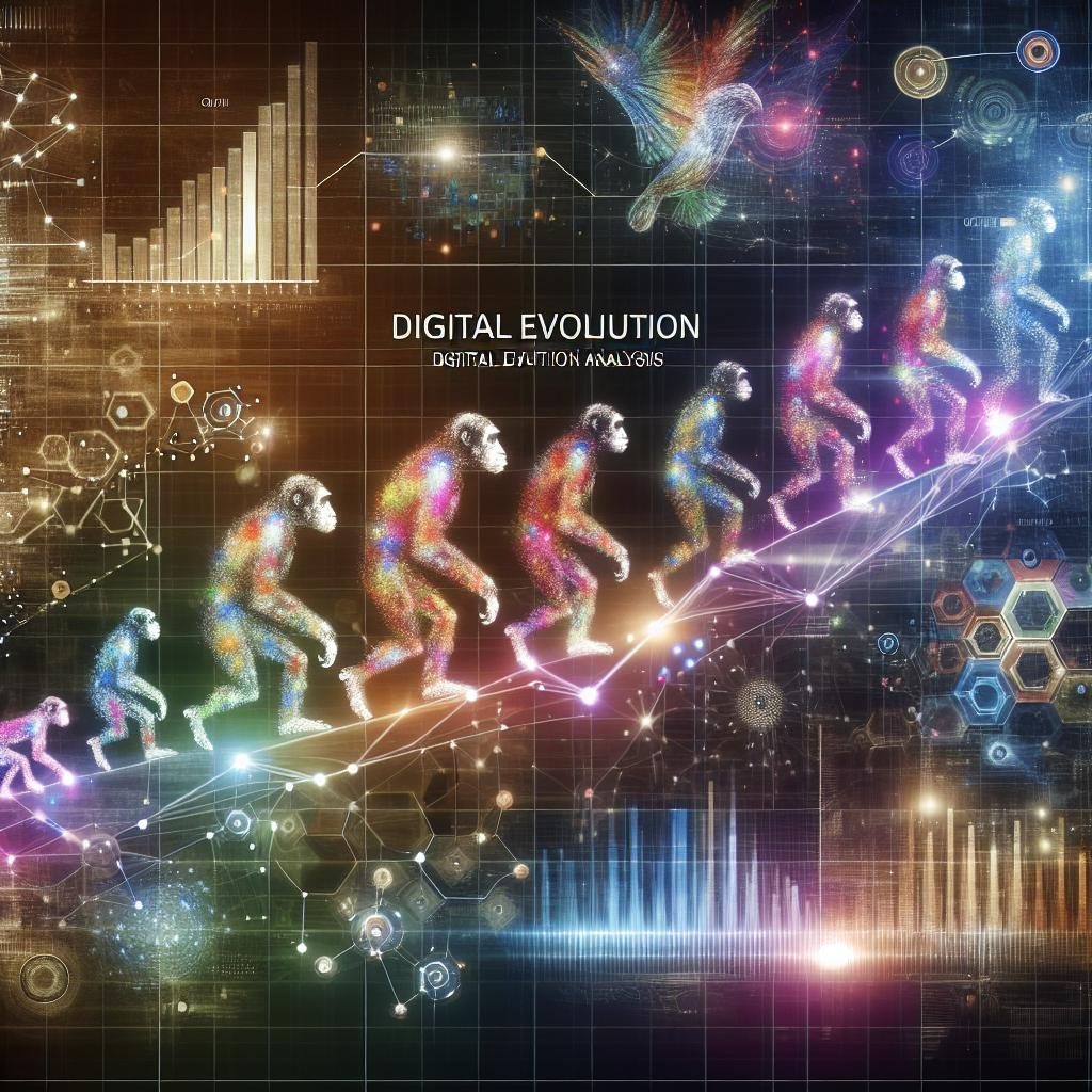 Digital evolution analysis visualization.