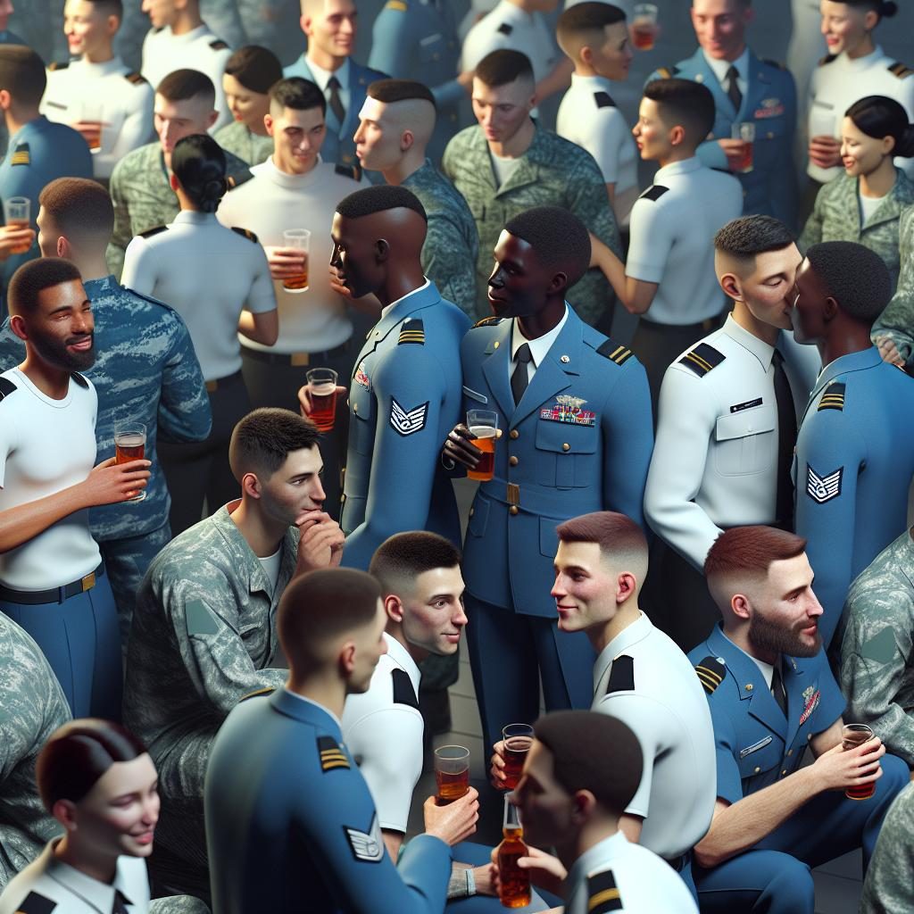 Cadets drinking at party