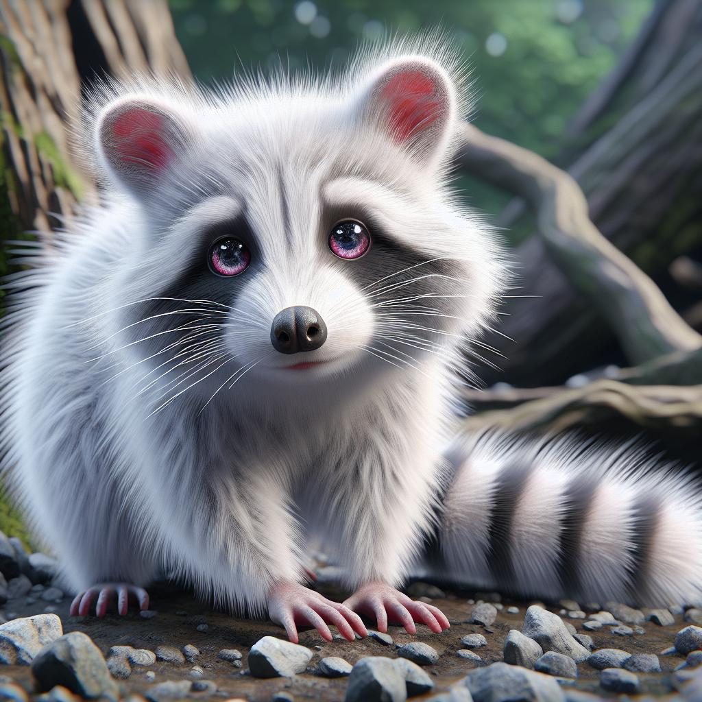 Rare Albino Raccoon Sighting