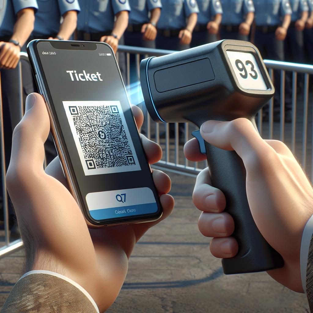 Digital ticket scanning process.