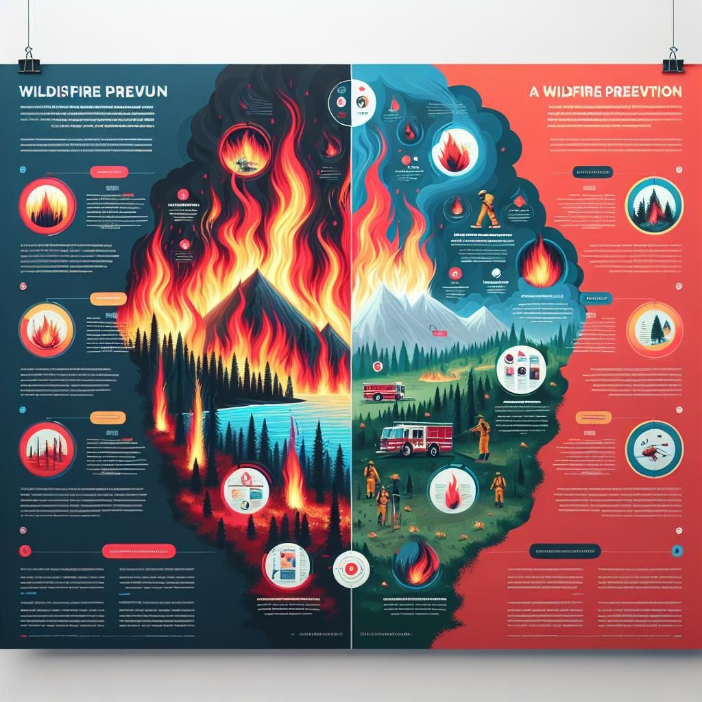 Wildfire prevention infographic poster