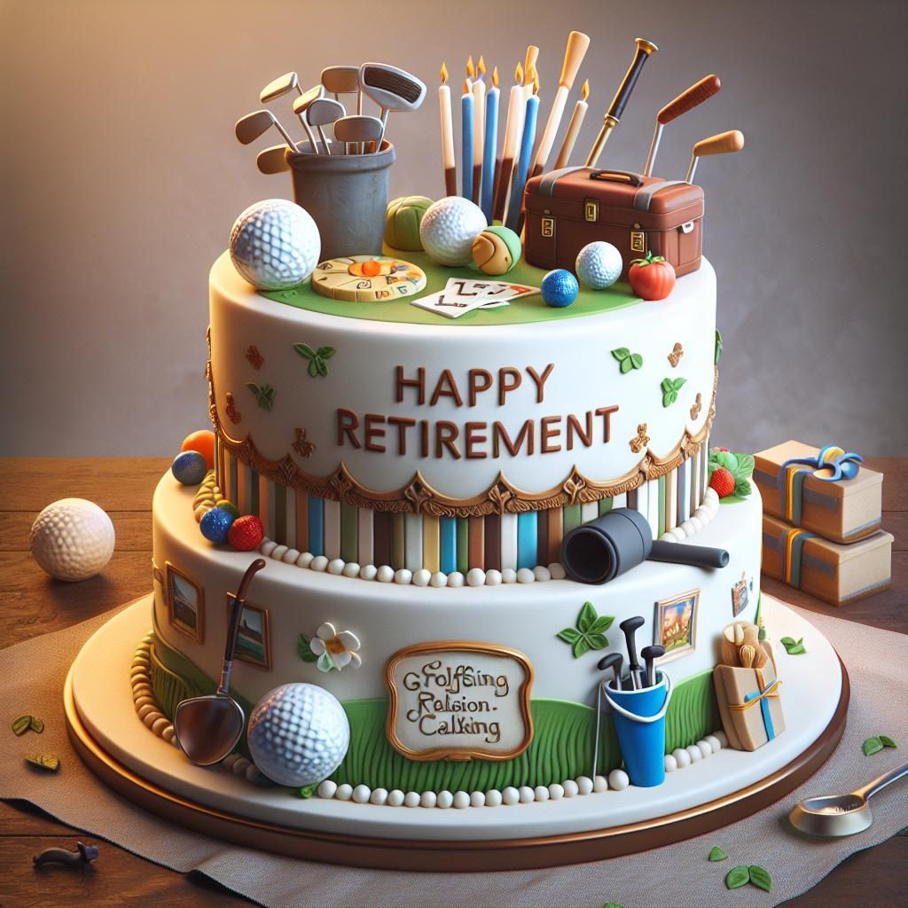 Retirement celebration cake image