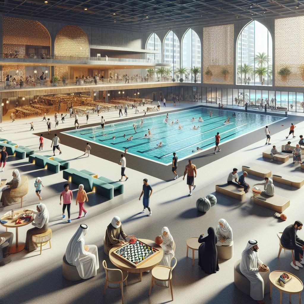 Recreation center concept visualization.