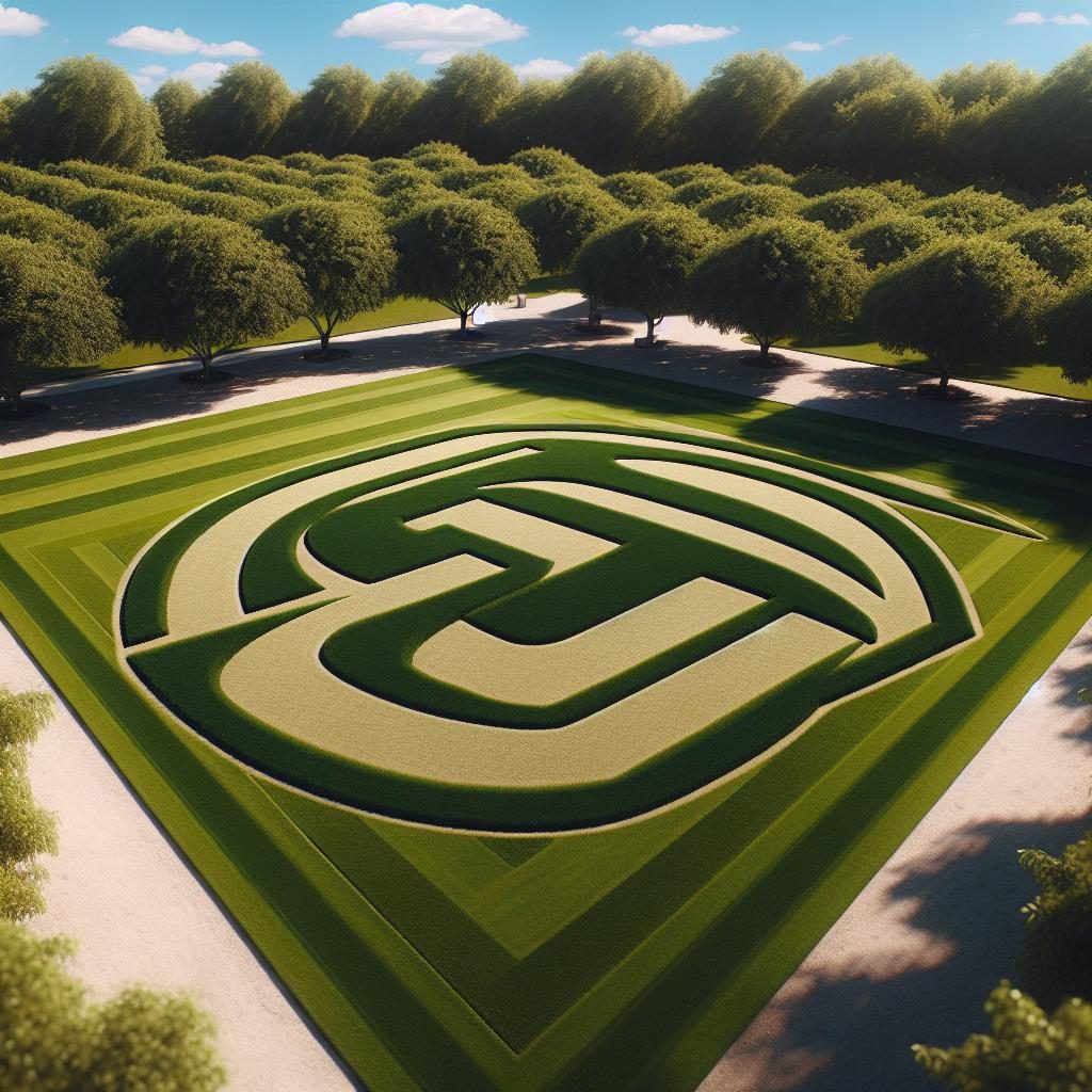 Massive A&M logo lawn