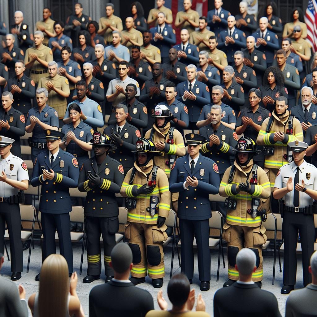 First responders honored ceremony.