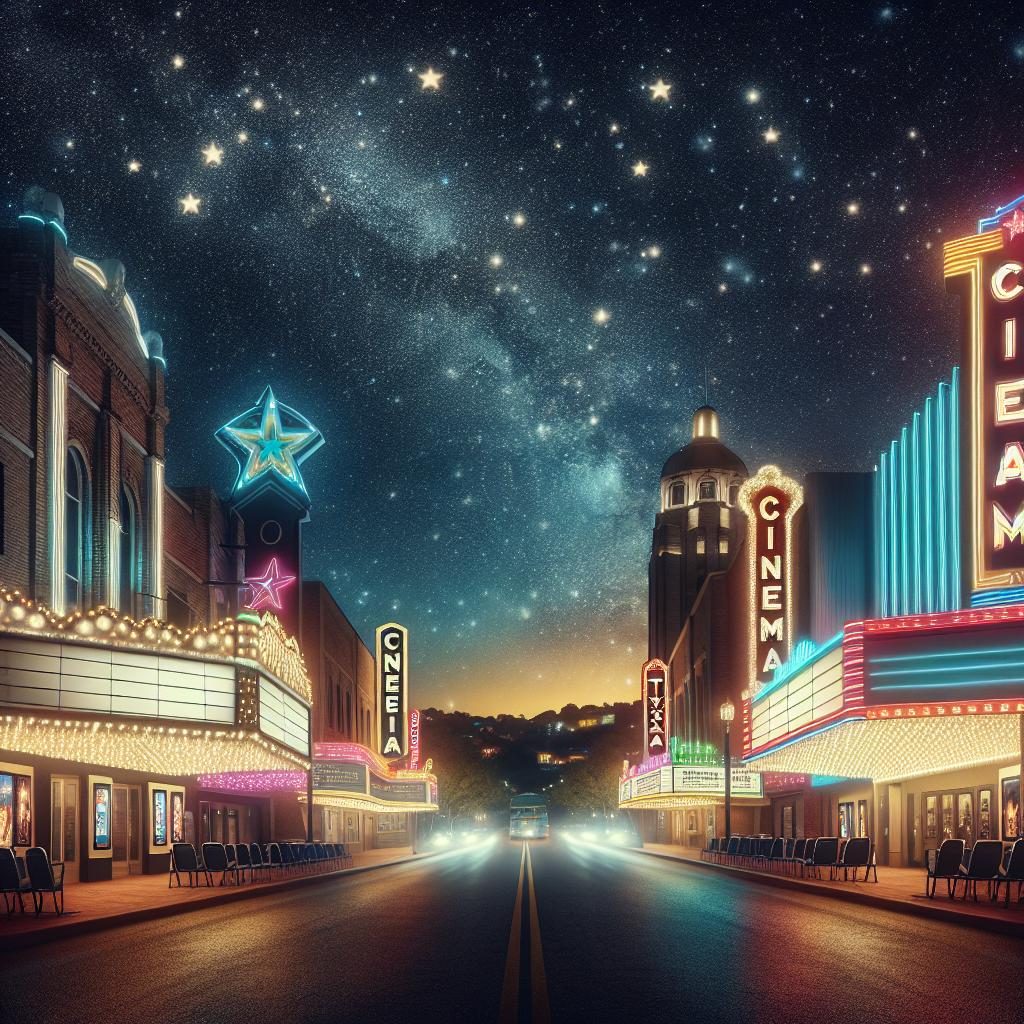 Cinema lights in Texas