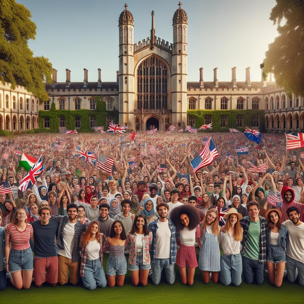 Patriotic campus gathering