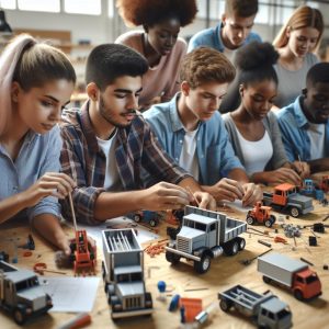 Students Building Mini Trucks