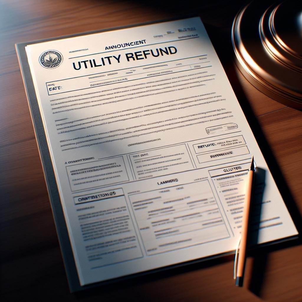 Utility Refund Announcement