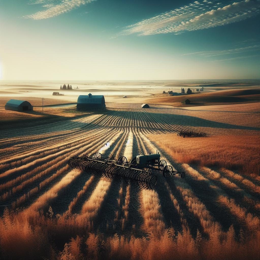 Deserted agricultural landscape