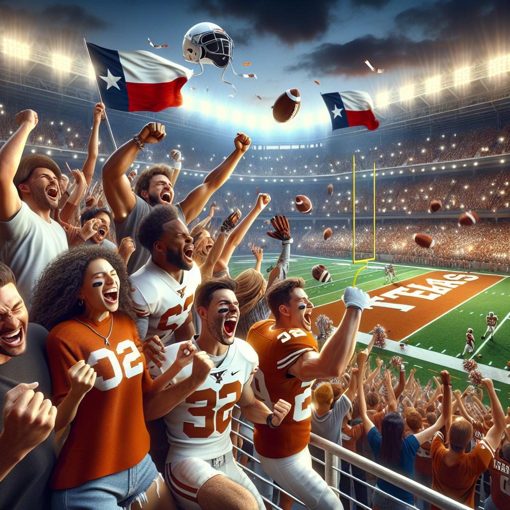 Texas Football Celebration