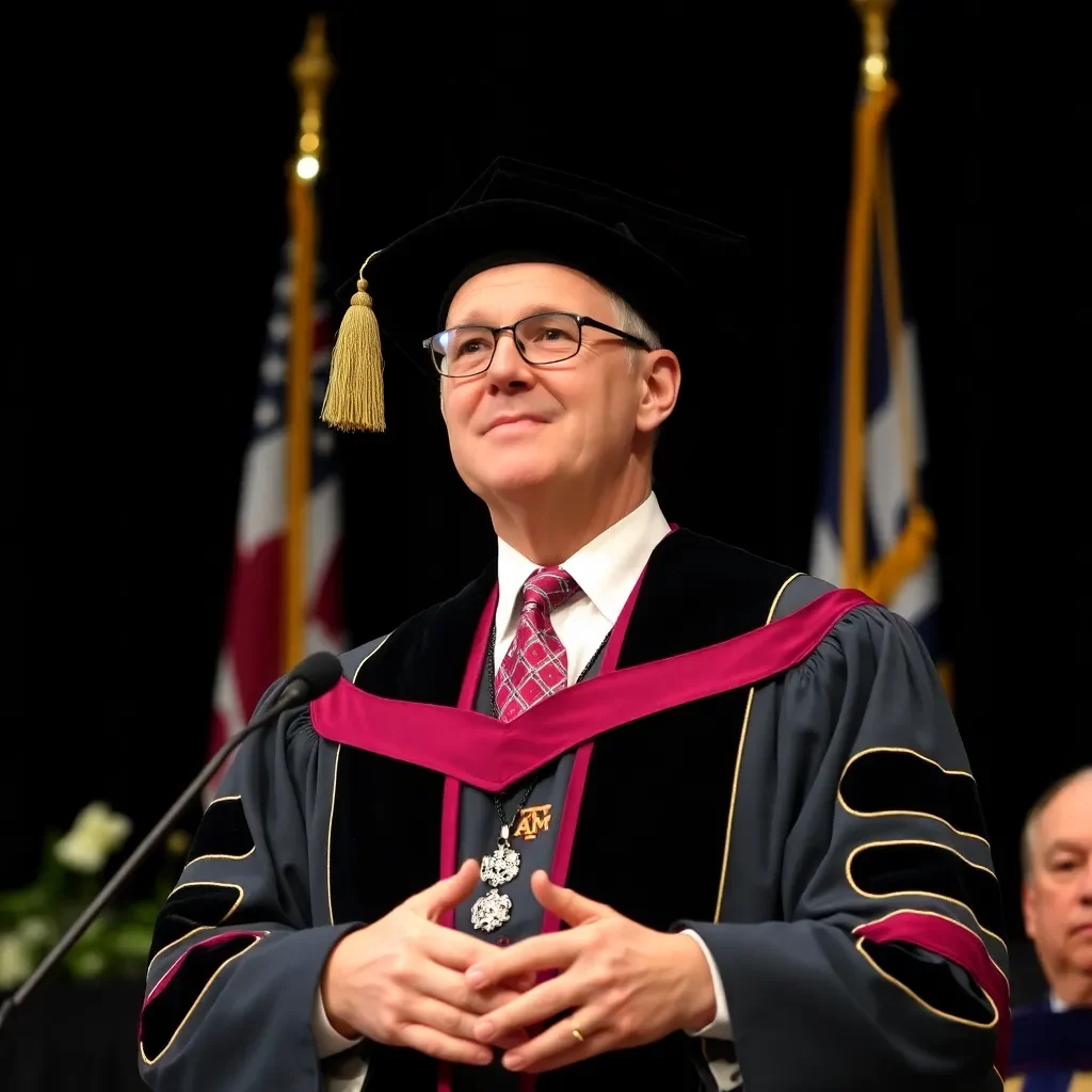 Mark Welsh Honored in Investiture Ceremony as Texas A&M University President