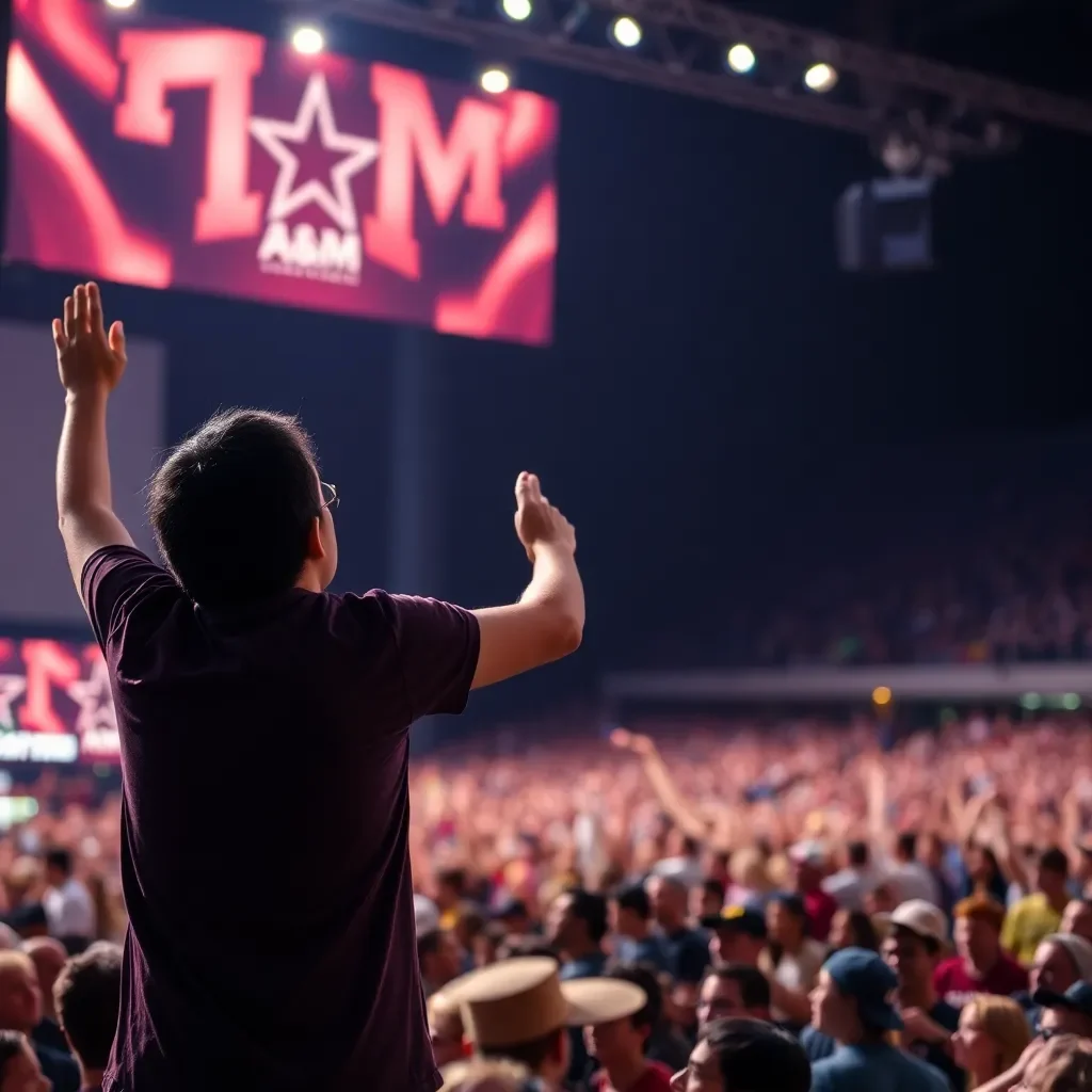 Texas A&M Hosts Unforgettable Worship Night with Over 10,000 Students