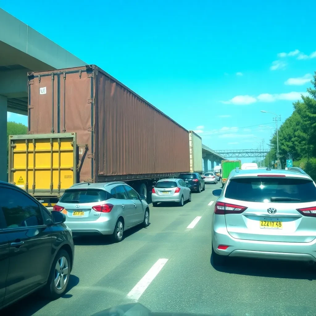 Traffic Tangle in Bryan After Oversized Load Hits Underpass