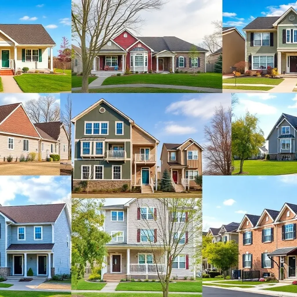 Representation of various housing styles in College Station