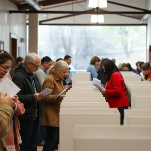 Voters at the polling station in Brazos County during the November 2024 election.