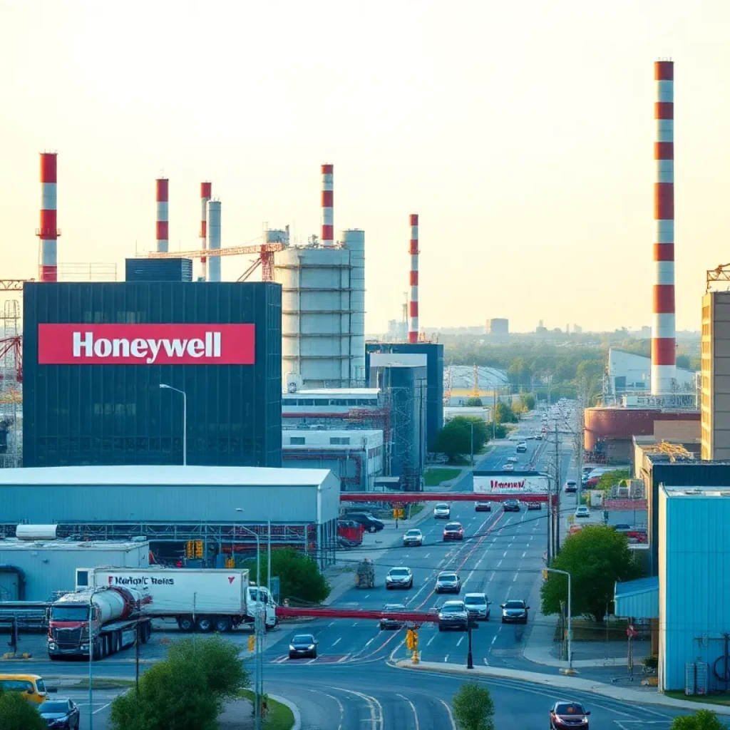 Industrial growth in Bryan with Honeywell branding