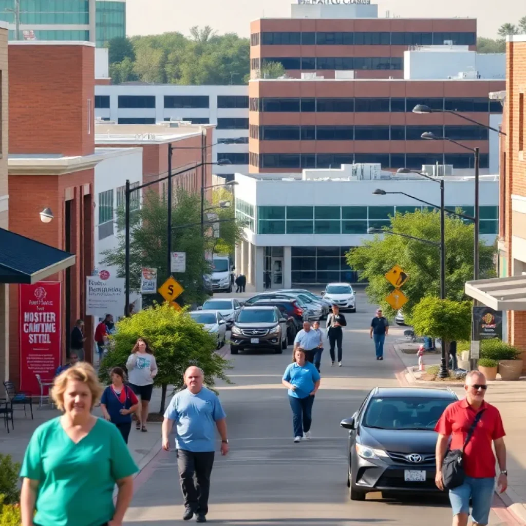 Urban scene depicting health care facilities in Bryan, Texas