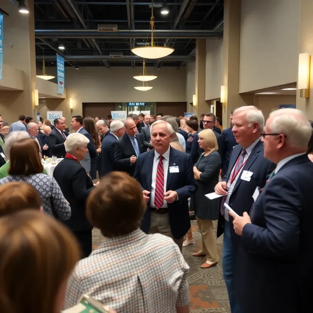 Bryan-College Station Economic Outlook Conference with attendees and speakers.