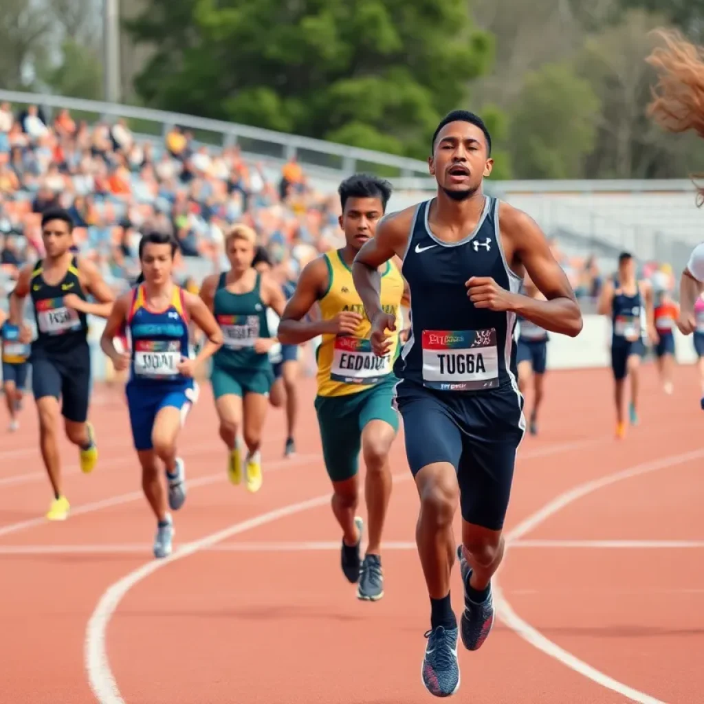 Athletes racing at the McFerrin-12 Degree Invitational