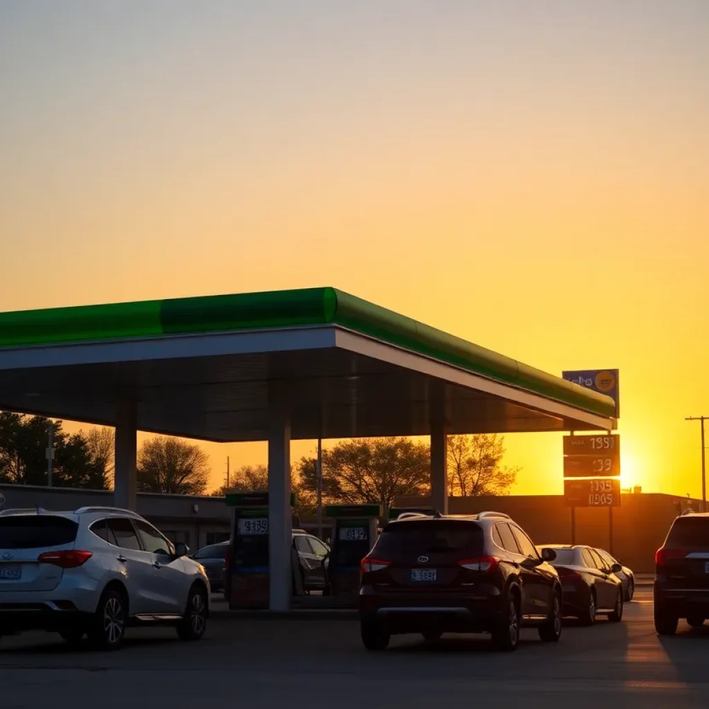 Gas station in Bryan-College Station with price sign