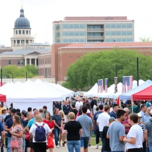 A collage of community events in College Station.