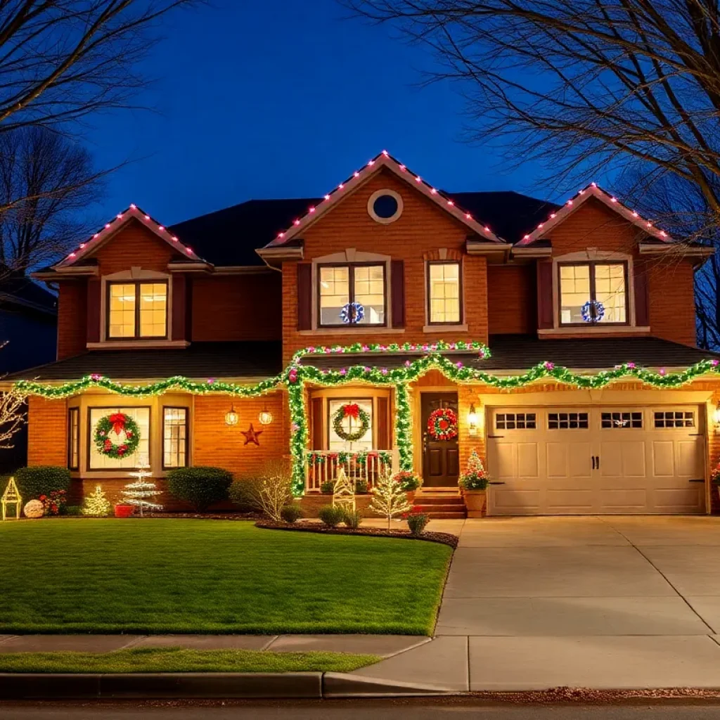 Five-bedroom home decorated for the holidays in Bryan-College Station.