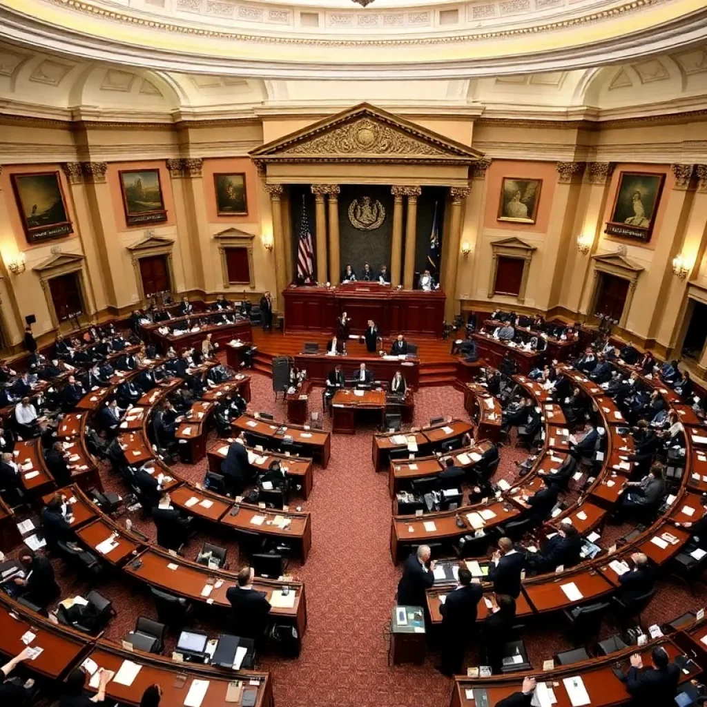 Texas State Capitol building during legislative session