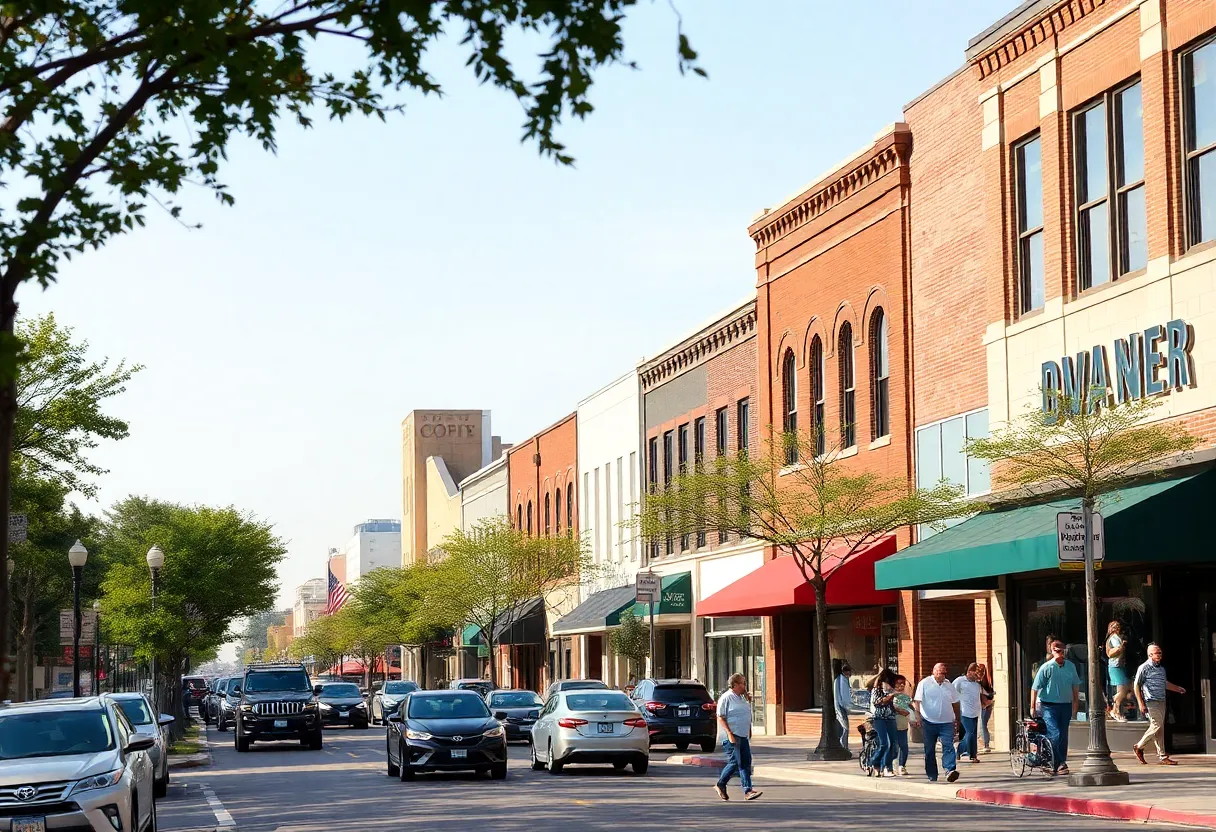 Cityscape of Bryan, Texas highlighting economic growth