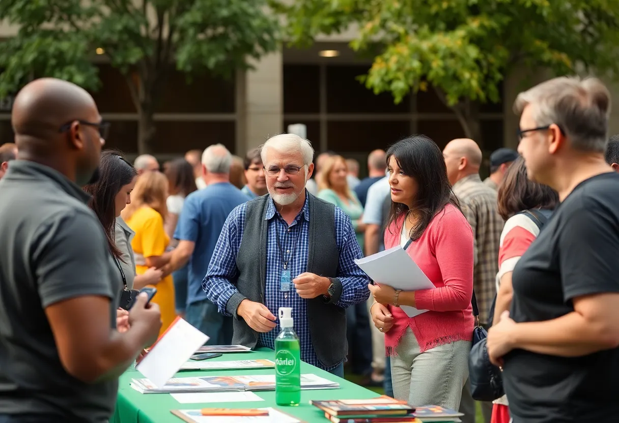 Community members participating in College Station's Warrant Amnesty Program.