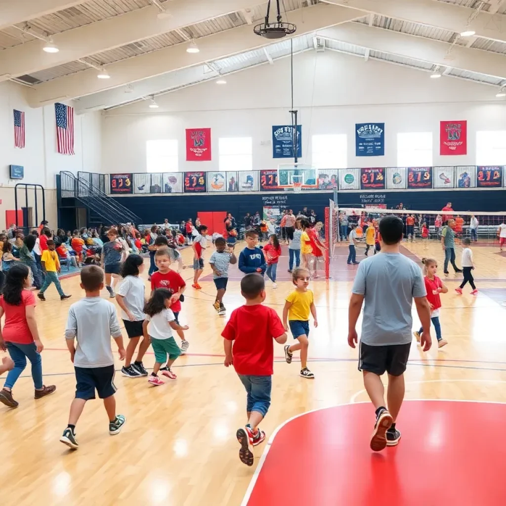 Families engaging in sports at Legends Event Center