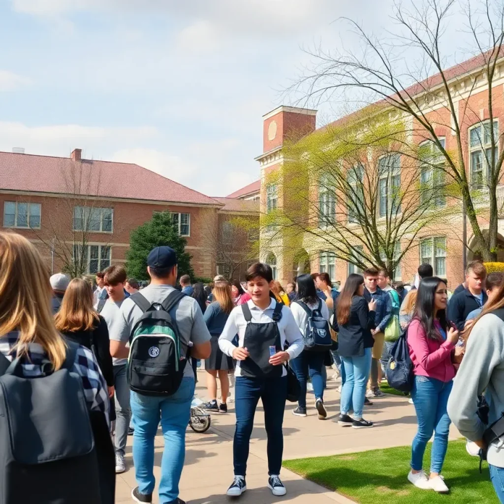 Texas A&M University students participating in traditional events