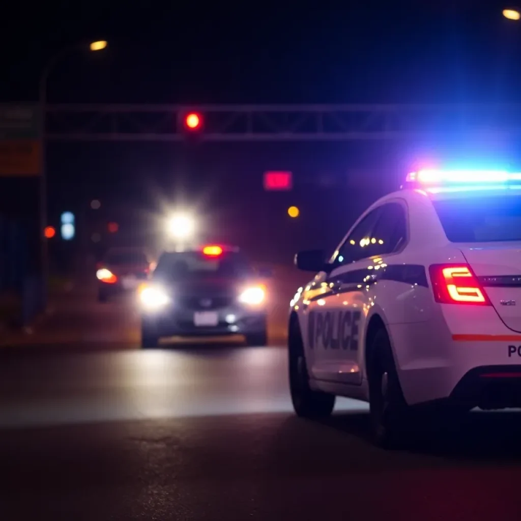 Police conducting a traffic stop in College Station