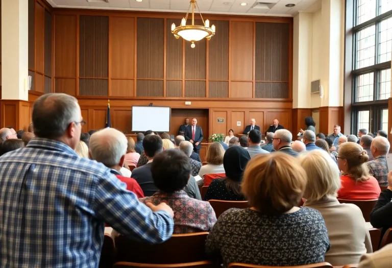 Residents of Brazos County participating in a community meeting