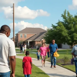 Community members engaging in safety awareness in College Station