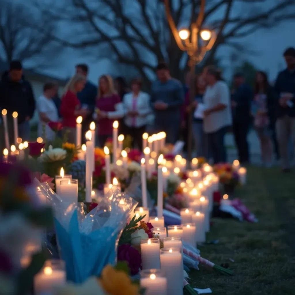 A community vigil honoring the victim of the College Station shooting.