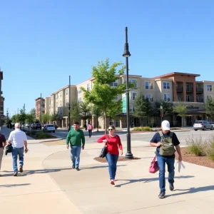 Improved infrastructure in College Station with new sidewalks and renovated apartments