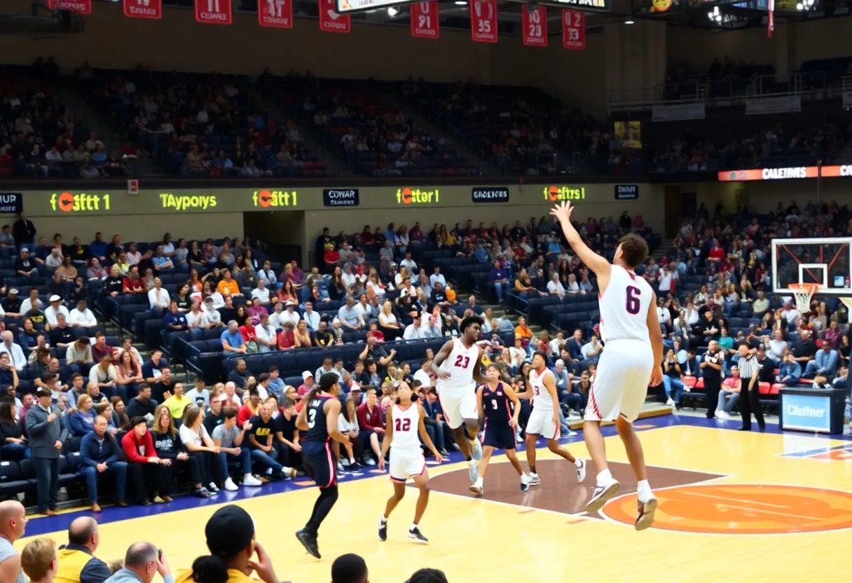 Vanderbilt Commodores competing against Texas A&M Aggies in a basketball game.