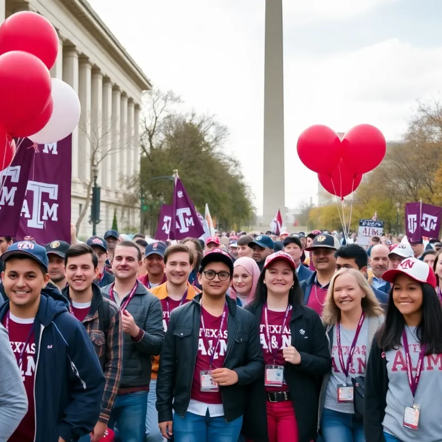 Texas A&M alumni gathering during the Muster ceremony in Washington D.C.
