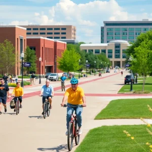 Cityscape of Brazos County with emphasis on community safety and engagement