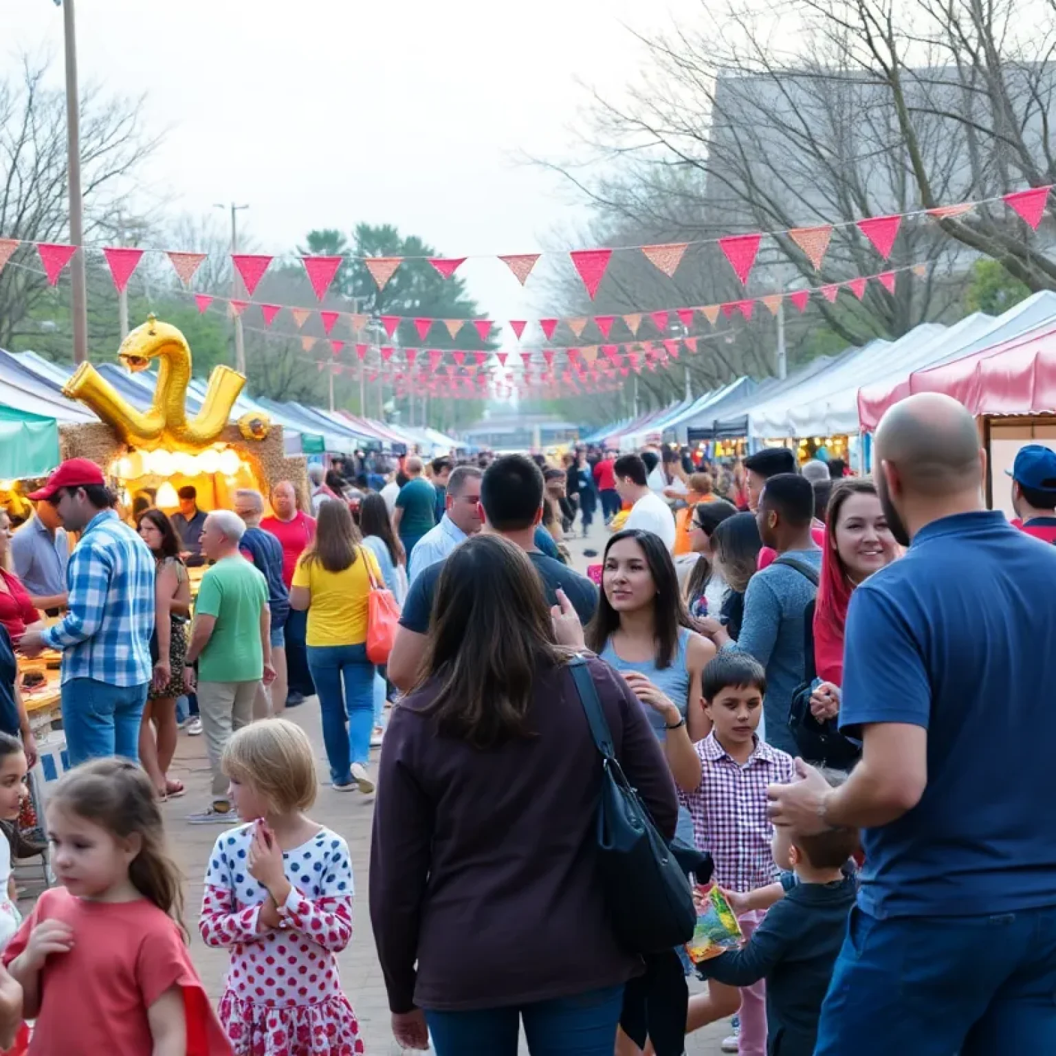 People enjoying community events in Bryan-College Station
