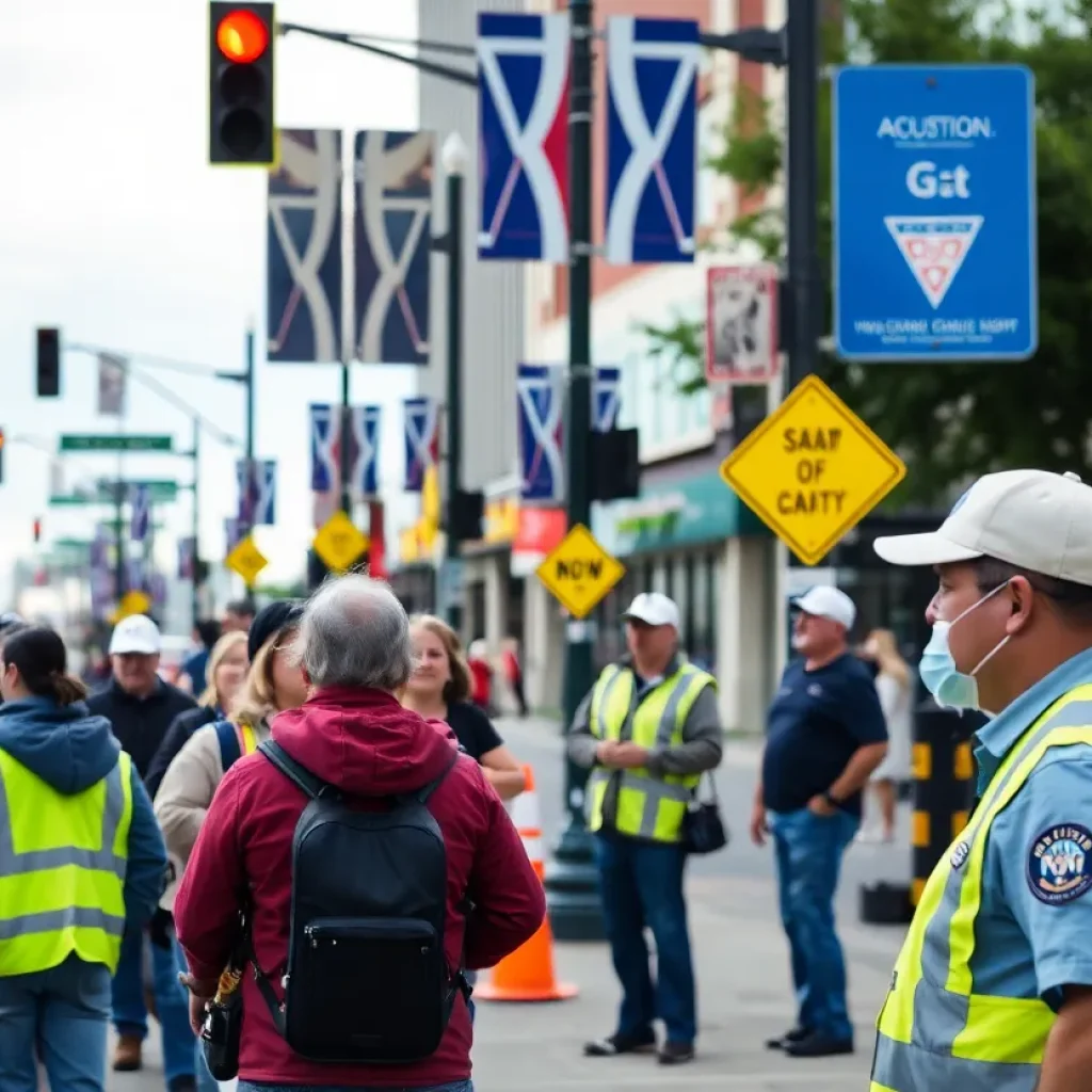 Bryan community members practicing safety measures in the city
