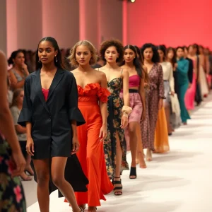 Models showcasing diverse outfits at the Bryan Fashion Show for sexual assault awareness