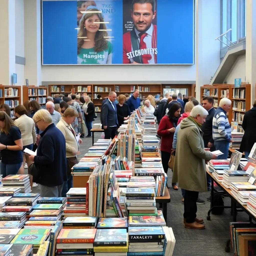 Community book sale at Clara B. Mounce Public Library in Bryan, Texas