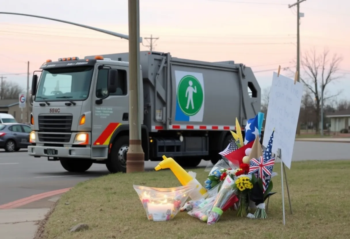 Memorial site in College Station honoring a fallen professor